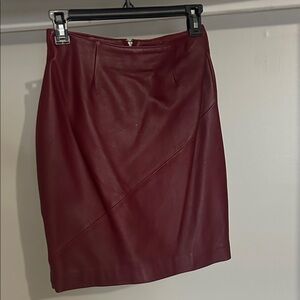 Wilsons Leather Burgundy Skirt